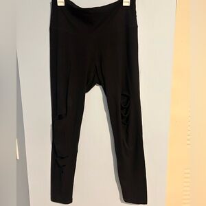 Aerie Ripped Black Leggings
